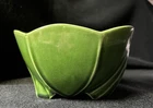 Vintage McCoy Oval Shape Scalloped Top Footed Leaf Planter/Vase