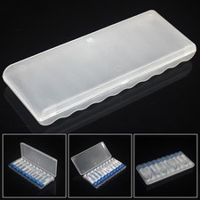 1pc Battery Plastic Case Hard Plastic Case High Quality White Storage Box