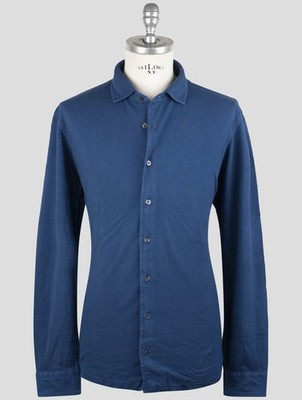 NEW GRAN SASSO BLUE NAVY COTTON SHIRT EU 54 - US 44 - XL G3S119