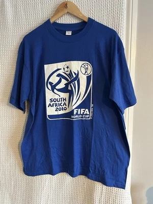FIFA World Cup South Africa 2010 T Shirt Size XL 100% Cotton Blue - Image 1 of 4