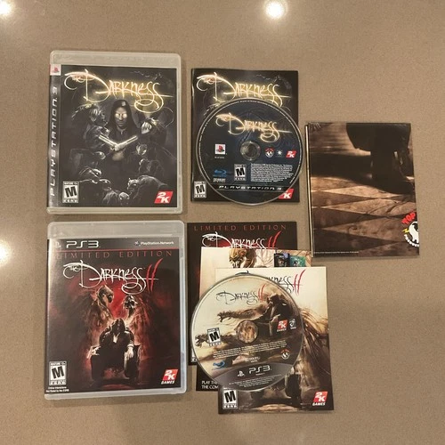 The Darkness II Limited Edition 1 2 Lot Complete CIB PlayStation 3 PS3 Poster