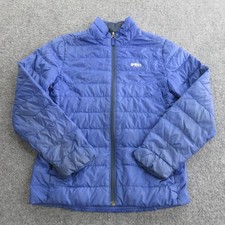 REI Co-op Down Puffer Jacket Boys Blue Quilted Lightweight Full Zip Insulated