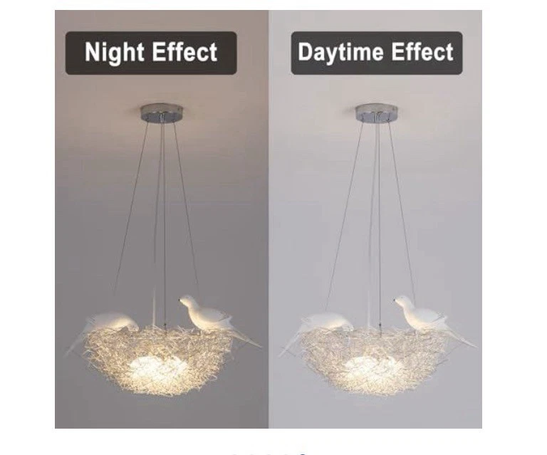 Elegante araña nido de pájaros de aluminio plateado muy única Foto 3 de 4