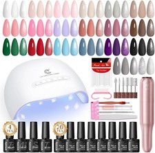 Gel Nail Polish Kit with LED UV Nail Lamp Gel Nail Starter Kit Christmas Gifts