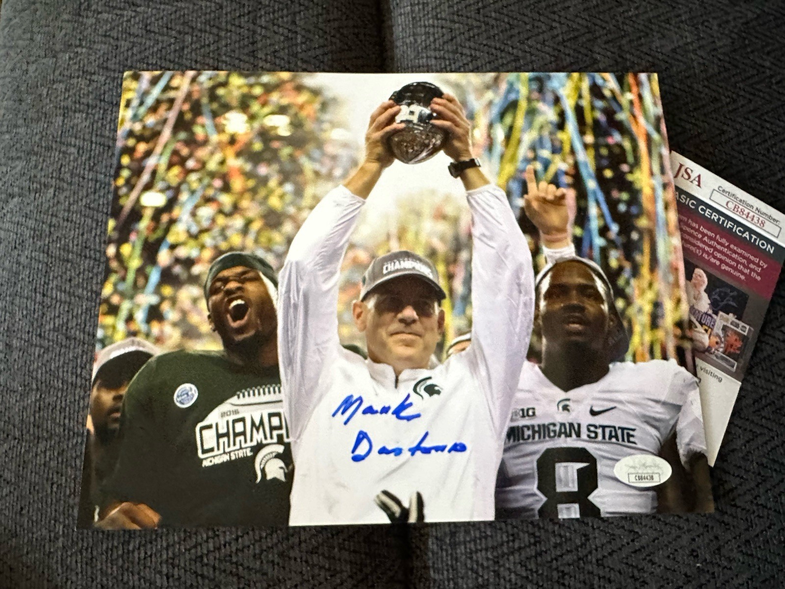 Mark Dantonio Signed 8 X 10 Photo JSA Authentication COA Michigan State Spartans 