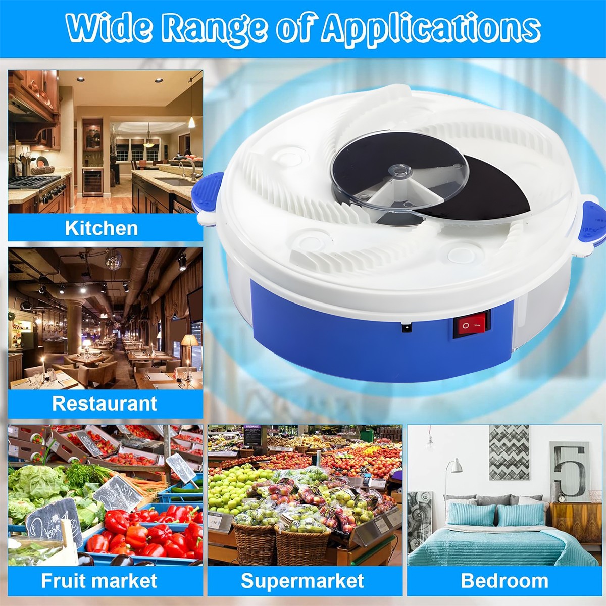 Rotating Insect Trap Automatic Electric Fly Trap Rotating Fly Catcher Pest Repellent Tool