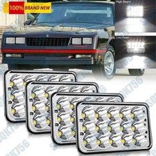 4pcs Black 4x6 150w Led Headlights Hilo For Chevrolet Monte Carlo Ss 1980-1988 4pcs Black 4x6 150w Led Headlights Hilo For Chevrolet Monte Carlo Ss 1980-1988