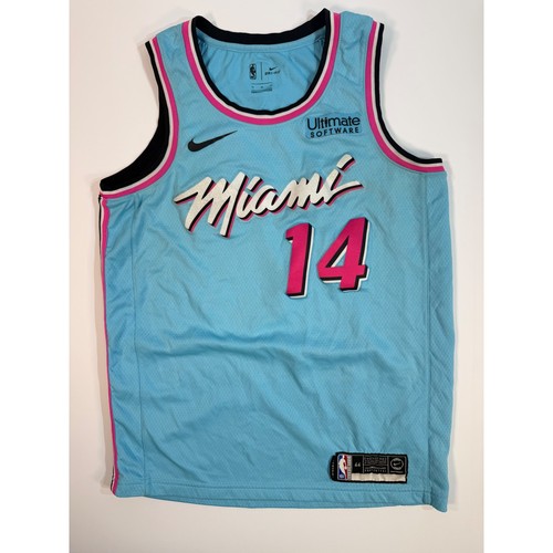 Nike Miami Heat Tyler Herro City Edition Jersey Vice Blue Kids Medium AV4651-425