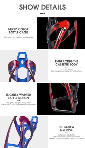 West Biking Gradient Bottle Cage Ultralight Holder for Mtb & Road Bikes - Picture 16 of 23