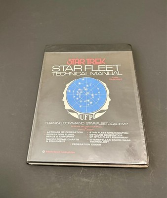 Book Star Trek Star Fleet Technical Manual by Franz Joseph First Edition 1975