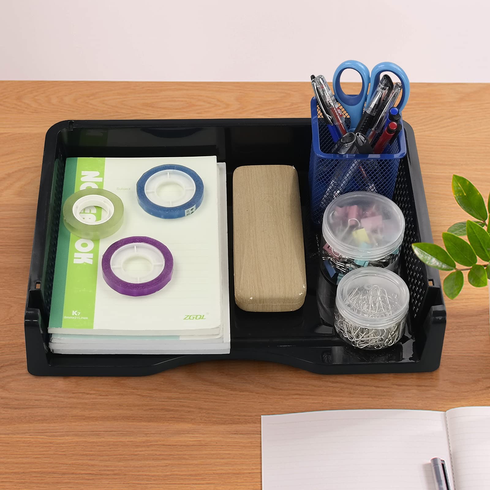 Stackable Files Wekioger Plastic Paper Size Organizer Tray, Stackable File Basket, 6 ...