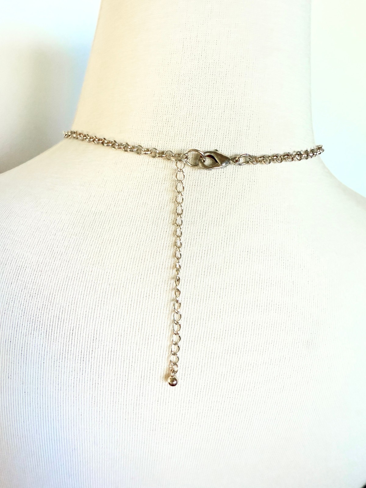 Cascade bib necklace statement large cabochon bea… - image 5