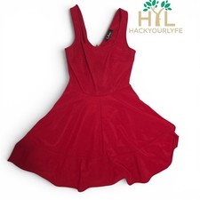 Lulus Red Fit Flare Sleeveless Short Dress Womens Small Used