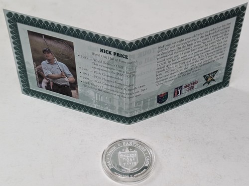 2003 Nick Price PGA Tour World Golf Hall Of Fame 1 oz .999 argento fino rotondo - Foto 2 di 6