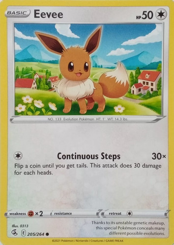 Pokemon Karte - Eevee - Fusion Strike - Rare - 205/264 - Bild 1 von 5