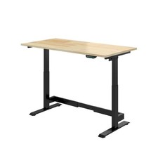 60" W X 30" D 1-Motor Electric Adjustable Height Workbench With Rubber Wood Tabl