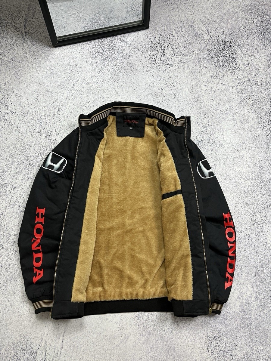 Vintage Honda Racing Jacket Faux Fur Lined Sherpa Hype Avant Garde