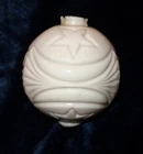 OLD ORIGINAL MOON & STARS LIGHTNING ROD WEATHERVANE BALL WHITE MILK GLASS GLOBE