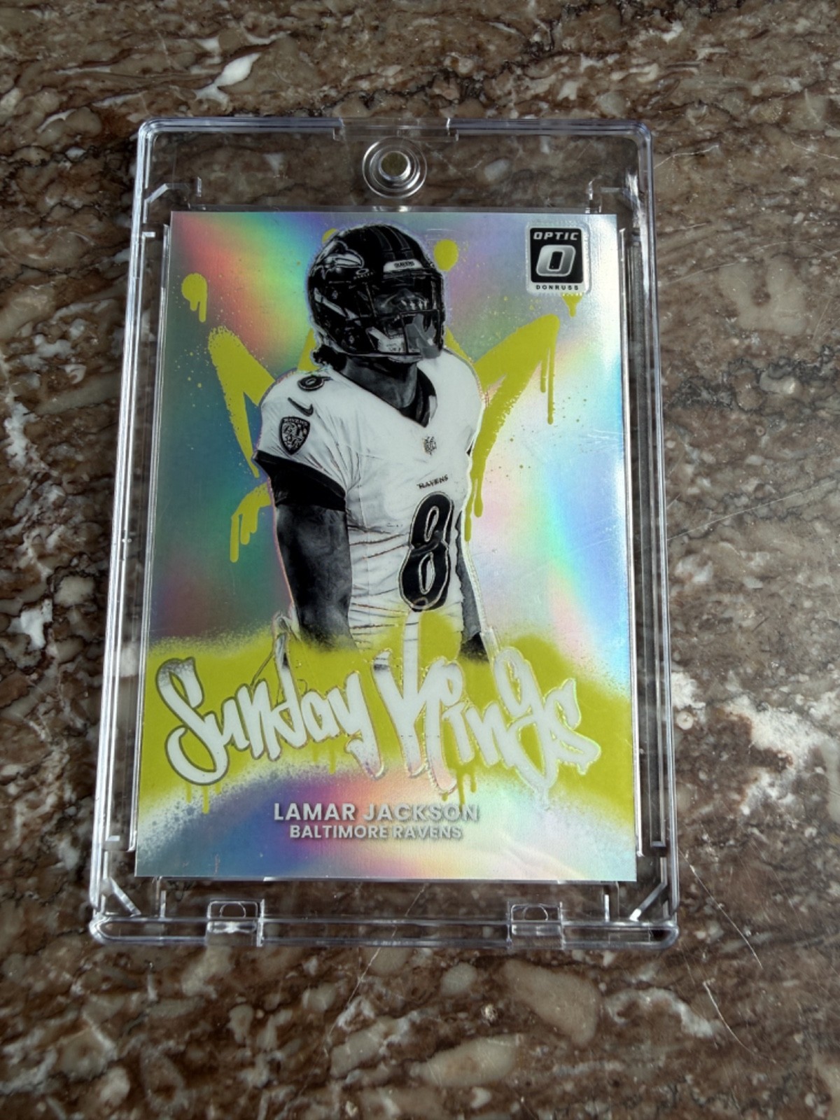 2025 Panini Optic🏈 Lamar Jackson (MVP x 2) #5⭐️Sunday Kings Case Hit💥SSP🔥📈🏦