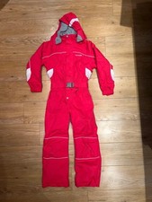 Trespass Kids Ski Suit Age 9/10 Red All In One Snowsuit Waterproof