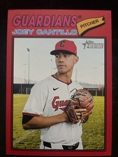 Joey Cantillo 2026 Topps Heritage Red Border Parallel -  #104 (RC) Guardians