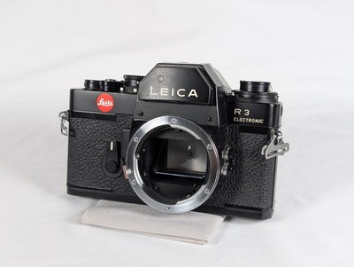 Leitz Leica R3 Electronic Black 35mm SLR Film Camera R Body and strap **READ**
