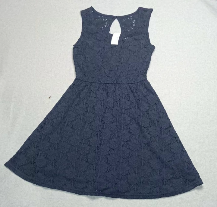 NWT! Maurices Sleeveless Lace Dress Womens Size Small Navy Blue Formal Casual