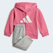 Tuta enfant inverno Adidas Essentials JM0879 rosa-grigio