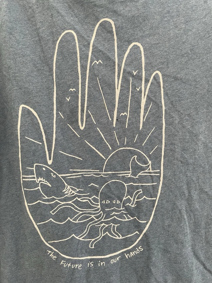 Camiseta Gymboree Niños Niño Niña El Futuro Está En Nuestras Manos 100% Algodón Azul M 7-8 Foto 3 de 4