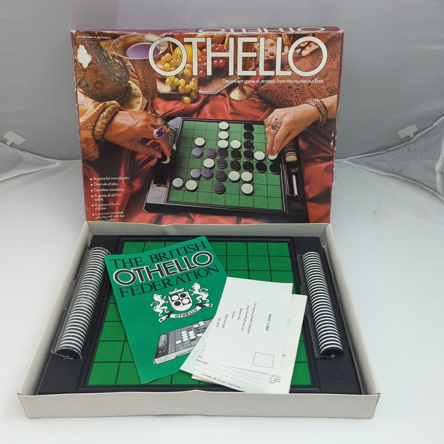 Vintage Board Game Othello Peter Pan Play Things 1970s