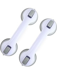  2 Pack Shower Handle 12 inch Grab Bars for Bathtubs and Showers Suction -B10