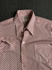 VTG 60  s 70  s Dagger Collar Long Sleeve Shirt Mens XL Disco Kitsch Retro Loud