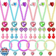 Kids Jewelry for Girls, 30pcs Princess Dress Up Play Jewelry Toys