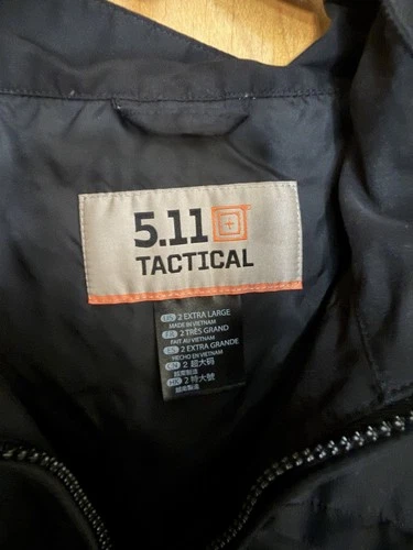 5.11 Tactical Jacket Mens 2XL Black 2 Layer Waterproof NASCAR Utility Workwear image 2