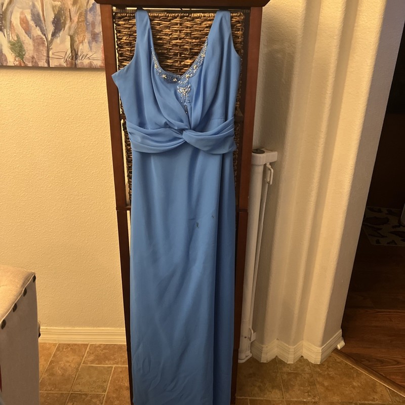 New Forever Yours  Prom Bridesmaids Party Dress Periwinkle Blue sz 14 See Pics