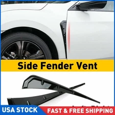 Universal Gloss Black Side Fender Vent Air Wing Cover For 2016-2020 Honda Civic