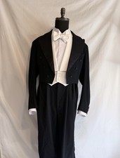 Vintage/Modern Men’s White Tie Tailcoat Ensemble Size 38 5 Pieces