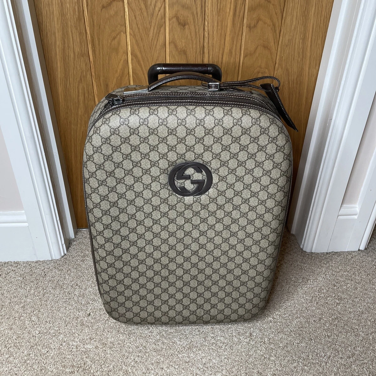 Gucci Small Beige Brown Original GG Print Suitcase eBay