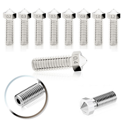 Edelstahl Nozzle 3mm passend für E3D Volcano Sidewinder X1 Kobra Düse Hotend