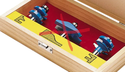 Rockler Horizontal Panel Router Bit Set Two Router Bits