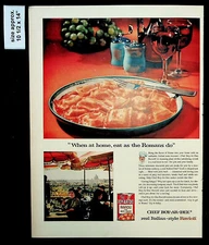1956 Chef Boyardee Ravioli Beef Sauce Canned Food Meal Vintage Print Ad 36778