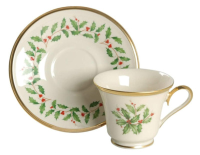 Lenox Fine China Holiday (Holly)coffee cup/saucer (1 set) there are 14 available