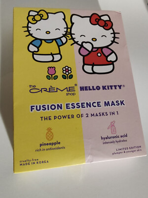 New The Creme Shop x Hello Kitty Fusion Essence Masks Set of 3 Plump/Young Skin