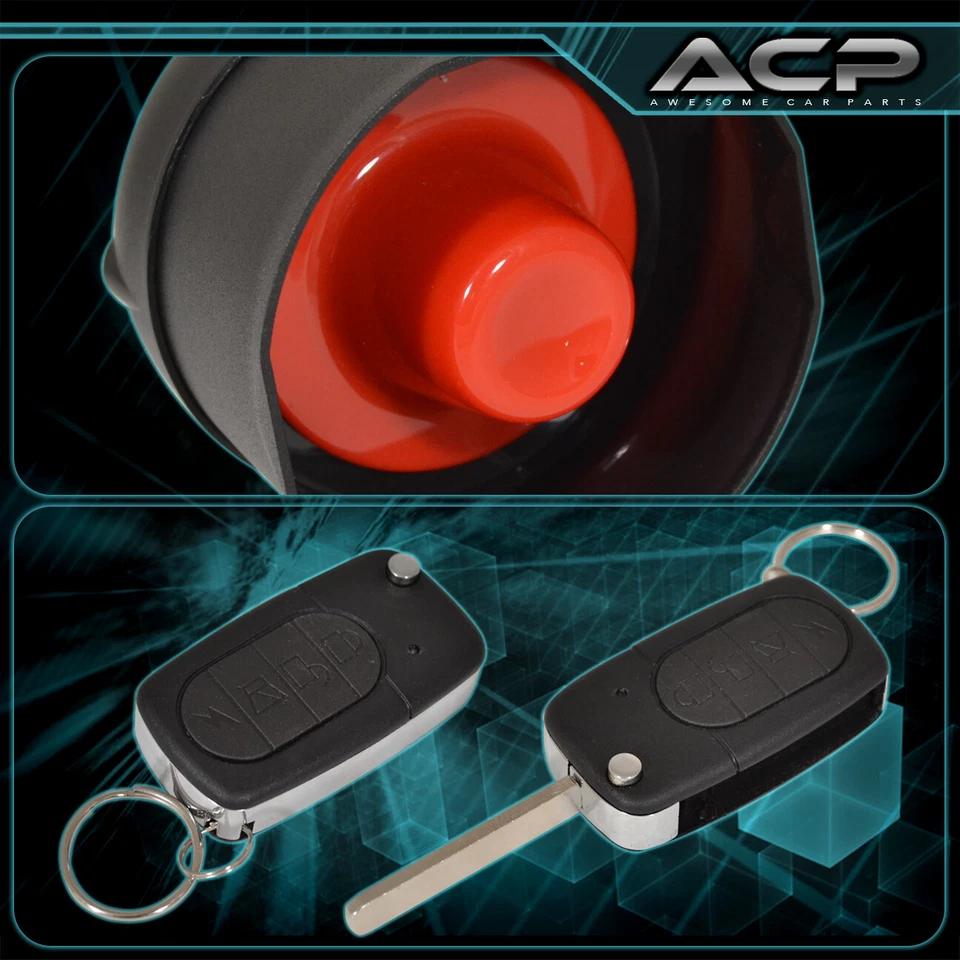 Flip Key Car Remote Anti-Hijacking Security Door Alarm System For VW Golf Jetta - Image 2 of 3