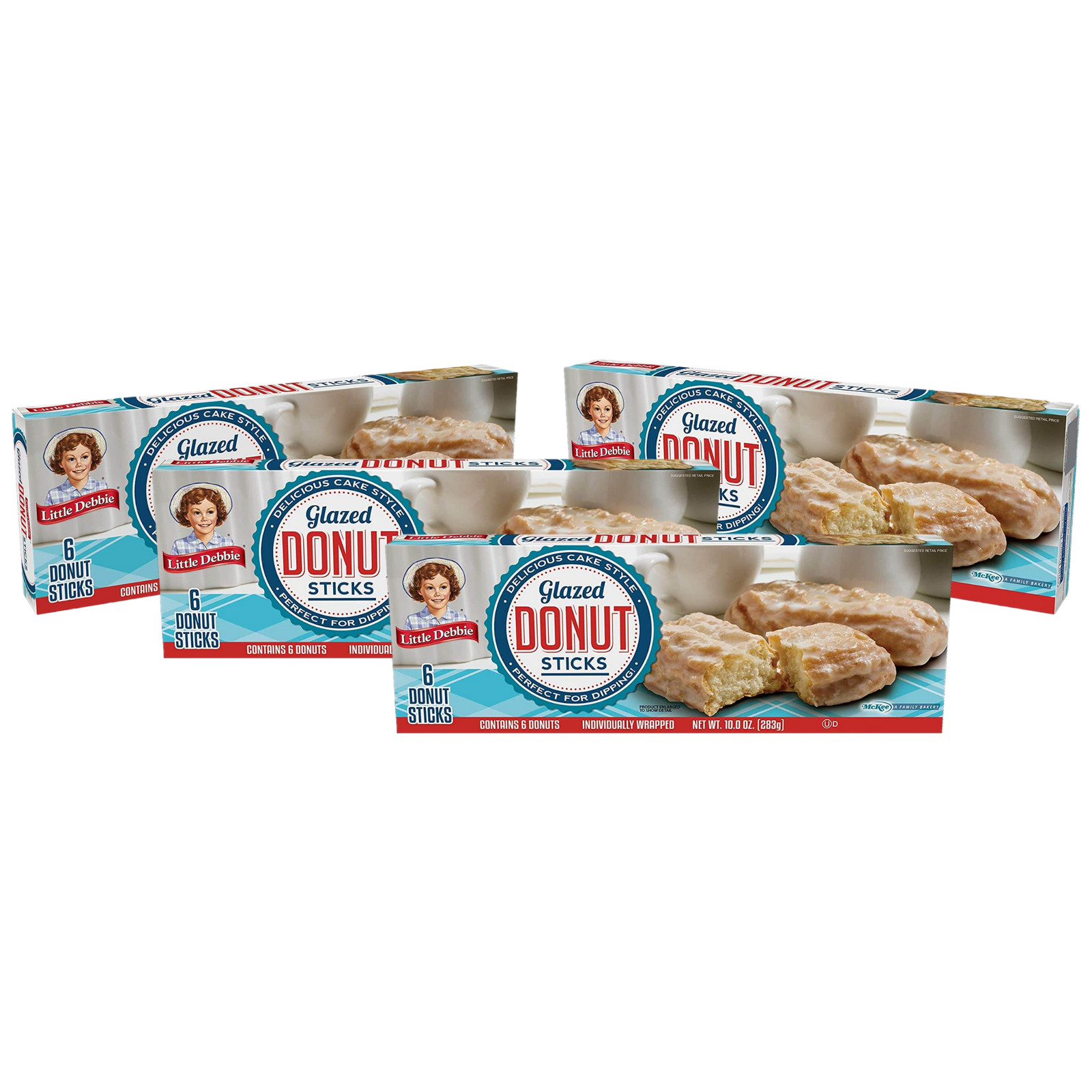 Little Debbie Glazed Donut Sticks, 4 Boxes, 24 Individually Wrapped