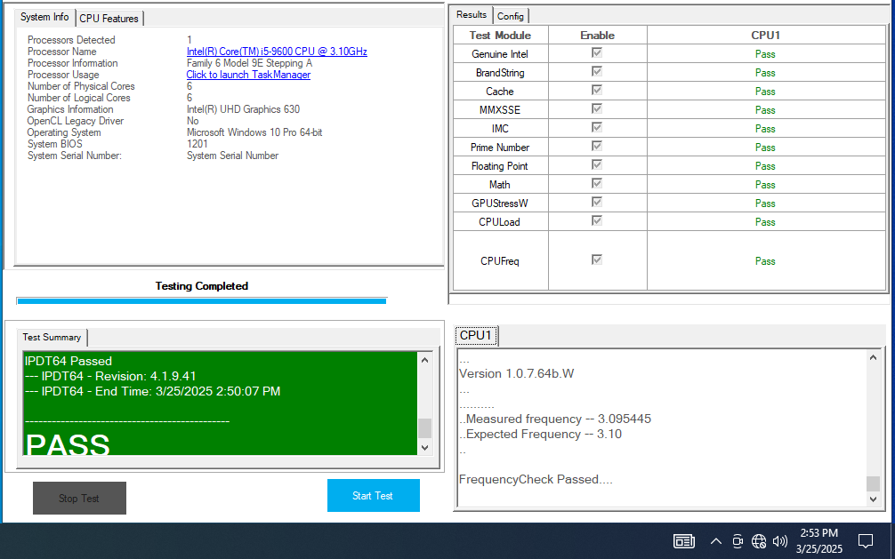 Intel Core i5-9600 - 4.6 GHz 6 Core (BX80684I59600 Intel Core i5-9600 - 4.6 GHz 6 Core (BX80684I59600