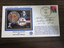 Bobby Bragan Autograph / Signed Bull's Eye Silk Cachet Envelope Brooklyn Dodgers