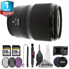 Nikon NIKKOR Z 35mm f/1.4 Lens - 11pc 256GB Memory Care Bundle  1 Yr Warranty