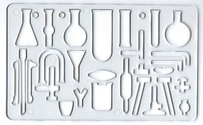 CHEMIE WISSENSCHAFT REAGENZGLAS EXPERIMENT SYMBOLE SCHABLONE SCHULE COLLEGE