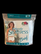 VTG 1999 Fruit Of Loom High Waist Naturally Seamless Cotton Ribbed Briefs XL New